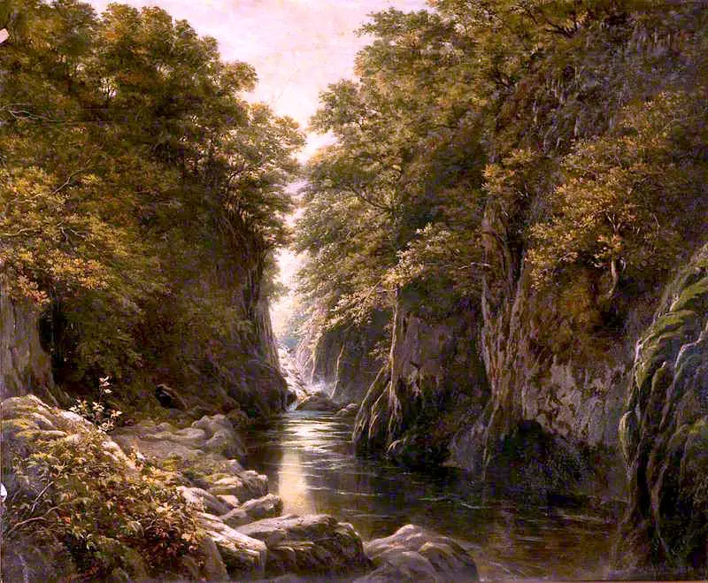 Fairy Glen, Betws-y-Coed por Reginald Aspinwall, 1876