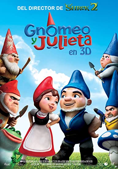 Película de gnomos titulada  Gnomeo y julieta